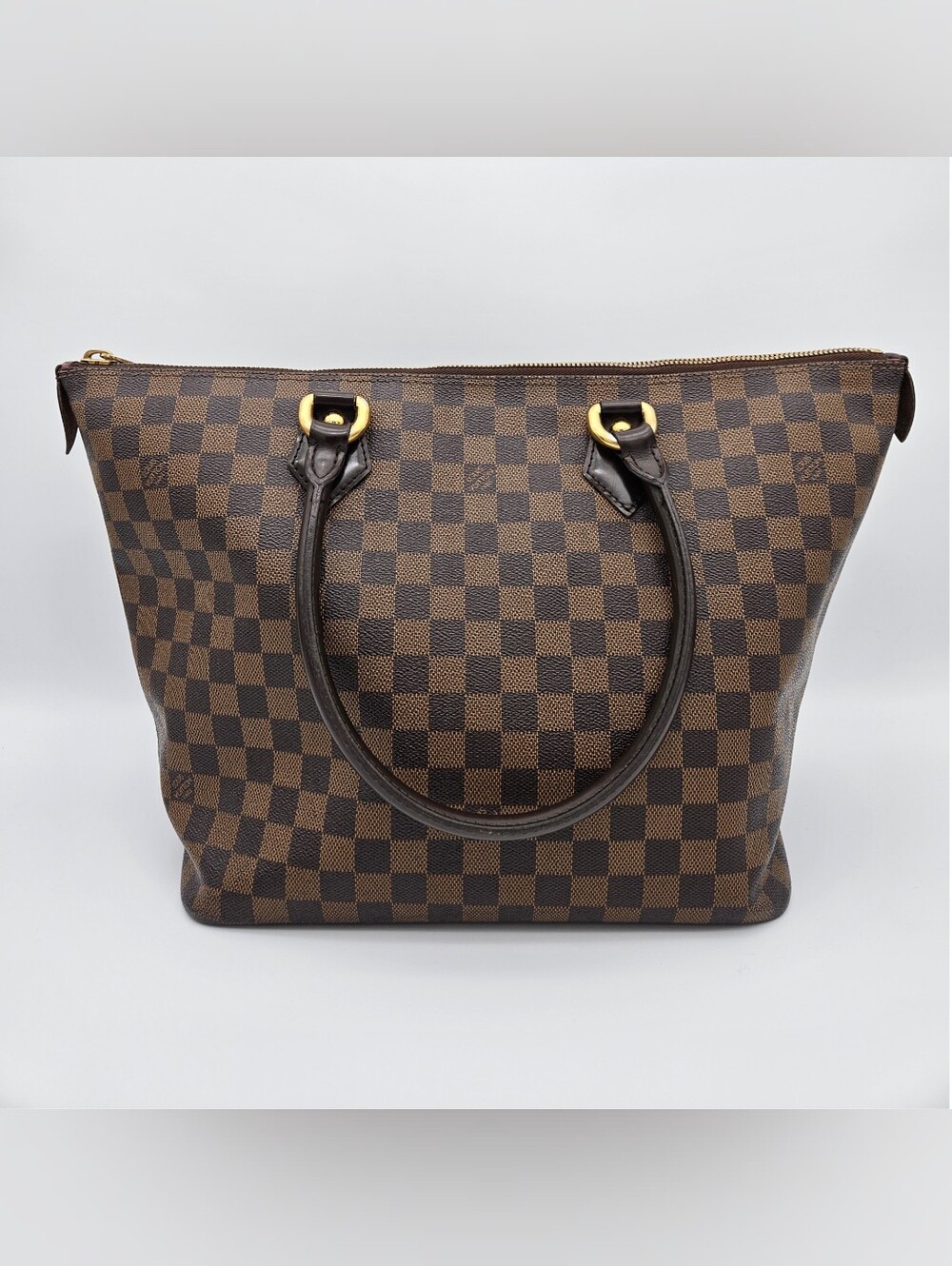Authentic Louis Vuitton Damier Ebene Saleya MM #4430M